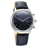 Titan Sapphire Men's Multifunction Watch Analog Blue Dial with Blue Leather Strap, 1874SL02