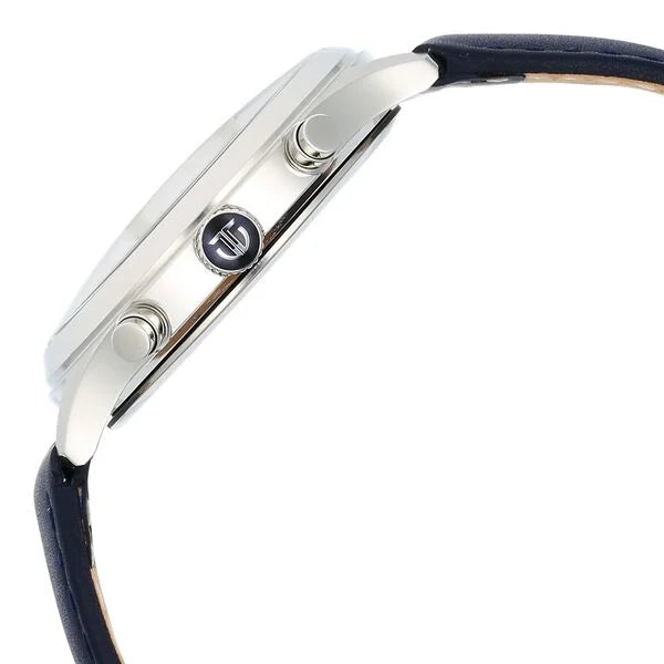 Titan Sapphire Men's Multifunction Watch Analog Blue Dial with Blue Leather Strap, 1874SL02