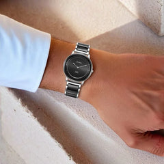 Titan Men's Watch Edge Collection, Black Dial Two Toned Ceramic Strap, 1878KD01