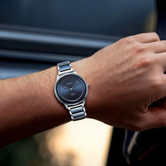 Titan Men's Watch Edge Collection, Blue Dial Two Toned Ceramic Strap, 1878KD02