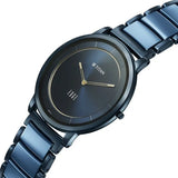 Titan  Edge Men's Analog Watch Blue Dial With Slim Steel & Ceramic Strap ,1878KD04