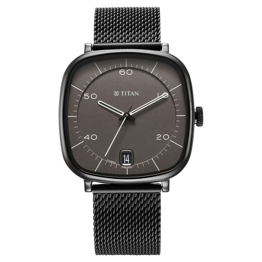 Titan, Men, Analog, Watch, Anthracite Dial, Stainless steel Strap, 1885NM01