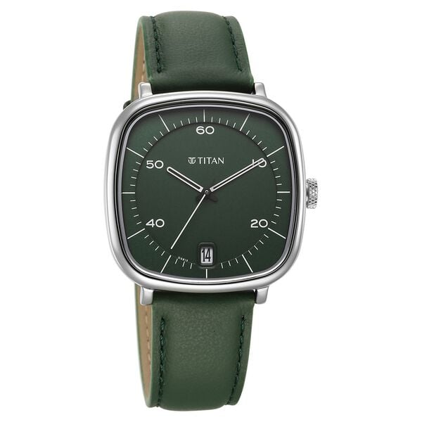 Titan Neo Curve Quartz Analog Men's Watch With Date and Time and Green Dial and Green Strap,1885SL04