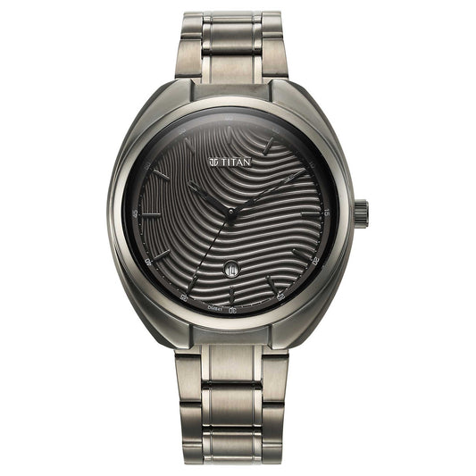 Titan, Men, Analog, Watch, Anthracite Dial, Stainless steel Strap, 1887QM01