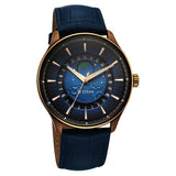 Titan Stellar Analog Men's Watch with Earth Disc and Blue Dial with Blue Leather Strap, 1890QL01