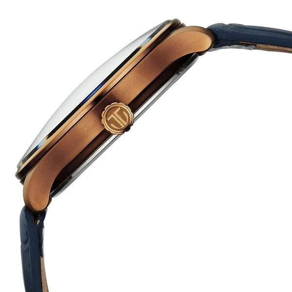 Titan Stellar Analog Men's Watch with Earth Disc and Blue Dial with Blue Leather Strap, 1890QL01