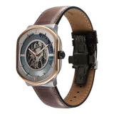 Titan Techno Beats Men's Automatic Watch Analog Anthracite Dial With Brown Leather Strap, 1893KL01