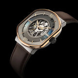 Titan Techno Beats Men's Automatic Watch Analog Anthracite Dial With Brown Leather Strap, 1893KL01