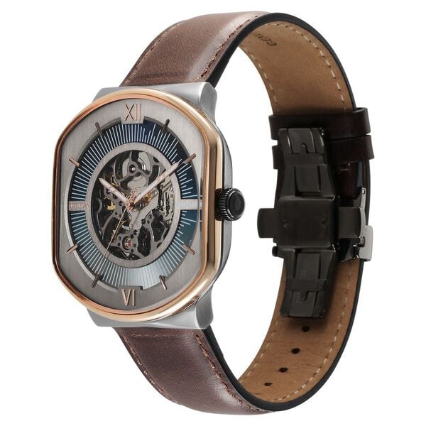 Titan Techno Beats Men's Automatic Watch Analog Anthracite Dial With Brown Leather Strap, 1893KL01