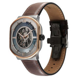 Titan Techno Beats Men's Automatic Watch Analog Anthracite Dial With Brown Leather Strap, 1893KL01