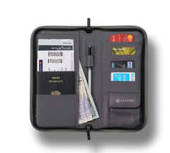 Carlton Travel Safe Passport Wallet, Grey, PASWALLET