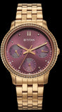Titan Analog Women's Watch With Purple Dial and Rose Gold Stainless Steel Strap, 2765WM01