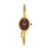 Titan Raga Women's Watch Analog Red Dial with Gold Stainless Steel Band, 197YM02