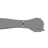 Titan Raga Women's Watch Analog Red Dial with Gold Stainless Steel Band, 197YM02