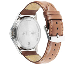 Titan Marhaba Collection Men's Watch Arabic Green Dial Brown Leather Strap, 1870SL08