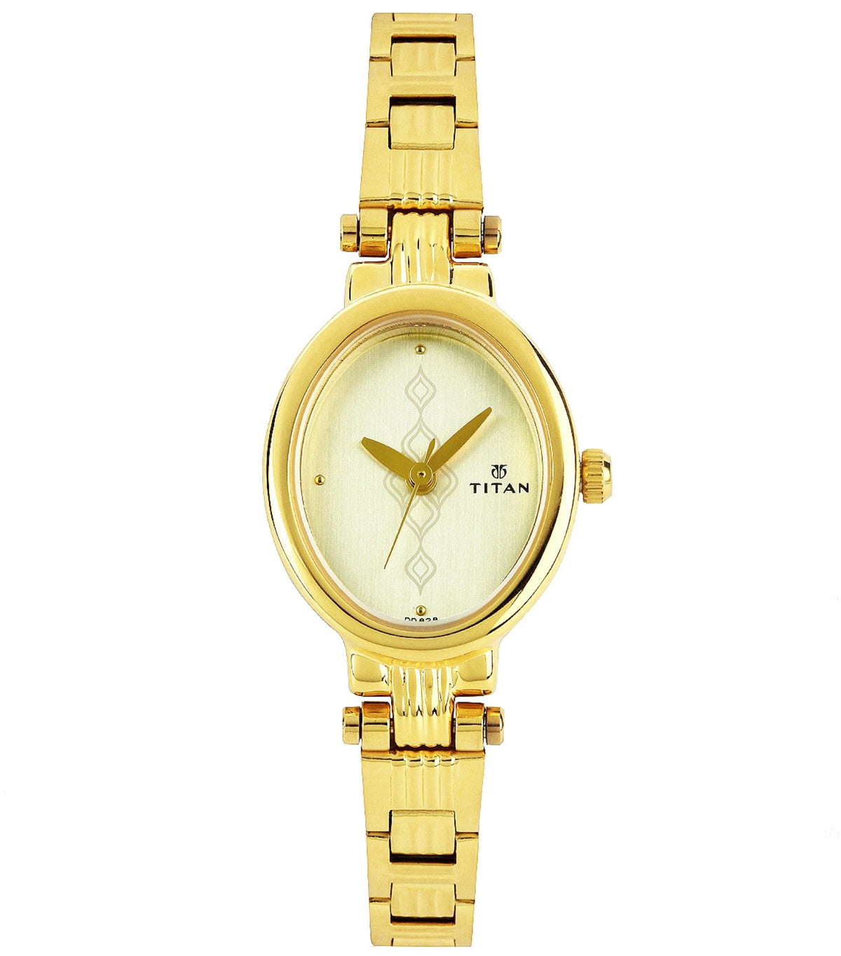 Titan Women's Watch Karishma Collection Analog, Champagne Dial Gold Stainless Strap, 2535YM01