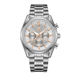 Beverly Hills Polo Club Men's Watch Analog Silver Dial with Silver Stainless Steel Band, BP3698X.330