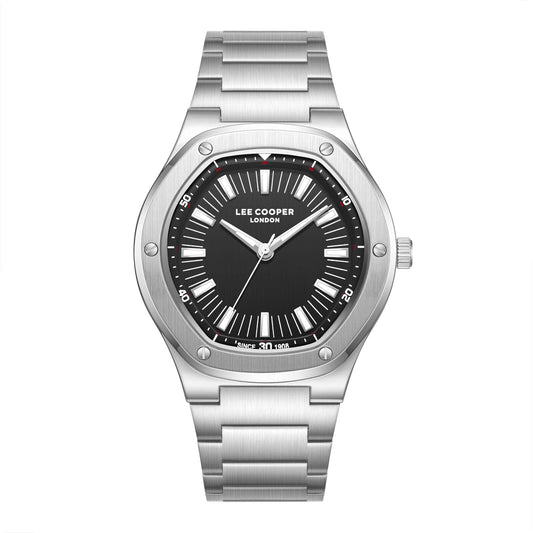Lee Cooper, Men's, Analog Watch, Black Dial, with Stainless Steel Band, LE-LC08145.350