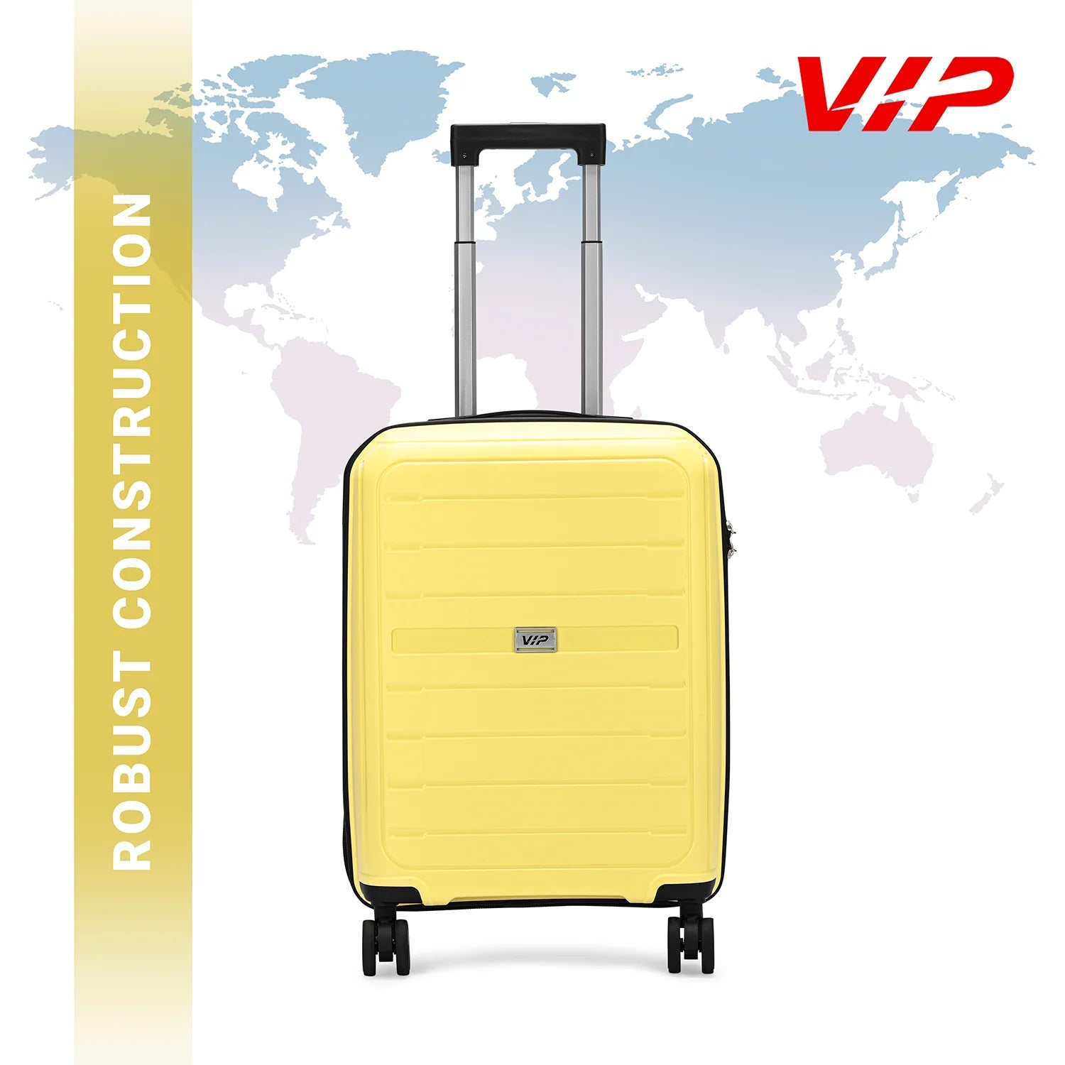 VIP Trekk 75cm Hard Case Trolley 360Â° Light Yellow, TREKK75YL