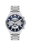 Lee Cooper Men's Watch Analog, Blue Dial Silver Stainless Steel Band, LC07878.390 