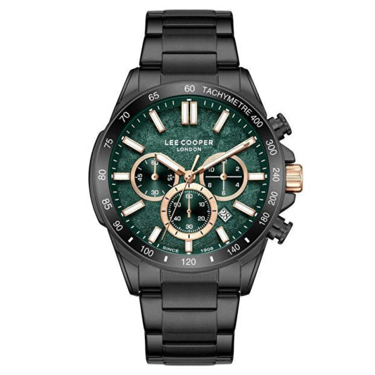 Lee Cooper Men's  Multifunction Watch Dark Green Dial With Gun Metal Band,LC08240.070 Lee Cooper watch LC08240.070
