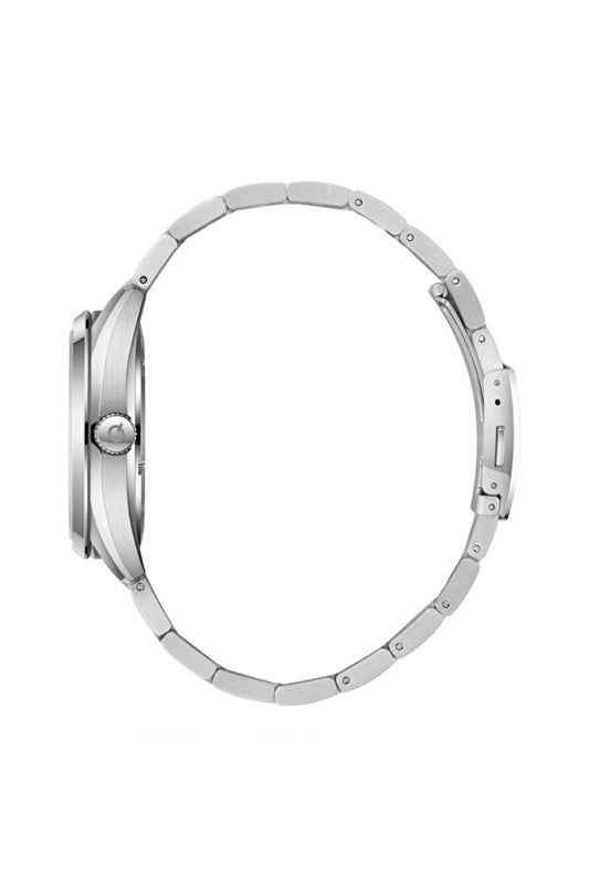 Quantum Men's Automatic Watch Black Dial Silver Metal Band, QMG1192.350