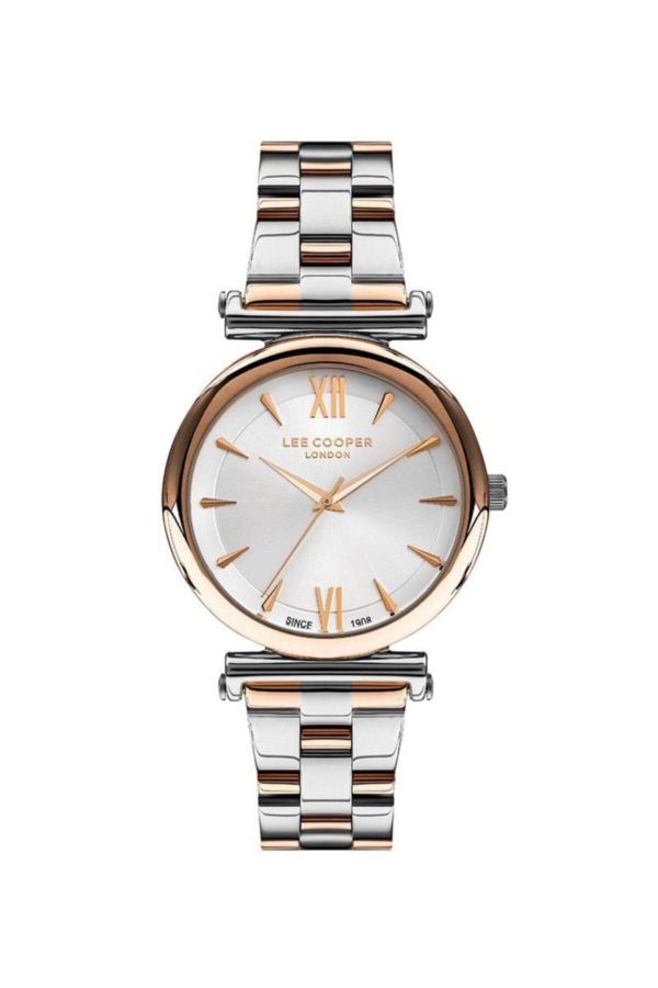Lee Cooper Women's Watch Analog, Silver Dial  Two Tone Stainless Steel  Strap, LC07226.530 