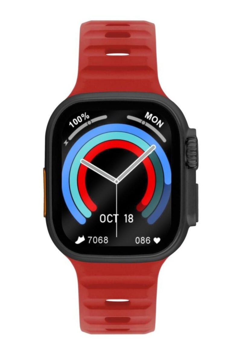 Slazenger Pro Plus Unisex Smart Watch with Red Silicone Strap, SL.09.2223.5.05