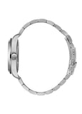 Quantum Men's Automatic Watch Dark Blue Dial Silver Metal Band, QMG1132.390