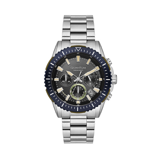 Quantum, Men's, Analog Watch, Silver Dial, with Stainless Steel Band, QU-PWG1128.350