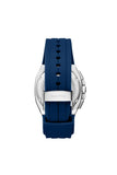Quantum Men's Chronograph Watch Dark Blue Dial Dark Blue Silicone Band, ADG1278.397
