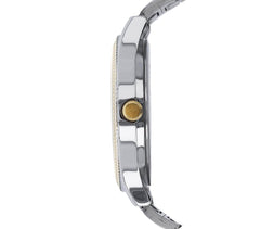 Titan Men's Watch Analog, Silver Dial Silver & Gold Stainless Steel Strap Watch,  1650BM03