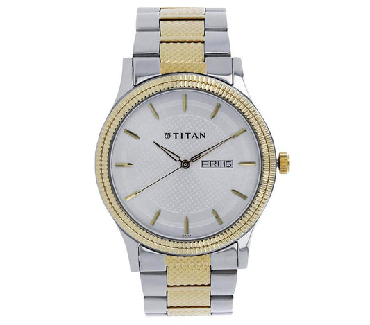 Titan, Men, Analog, Watch, Silver Dial, Stainless steel Strap, 1650BM03