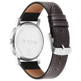 Titan Karishma Zing Men's Watch Analog Brown Dial with Brown Leather Strap, 1644SL01