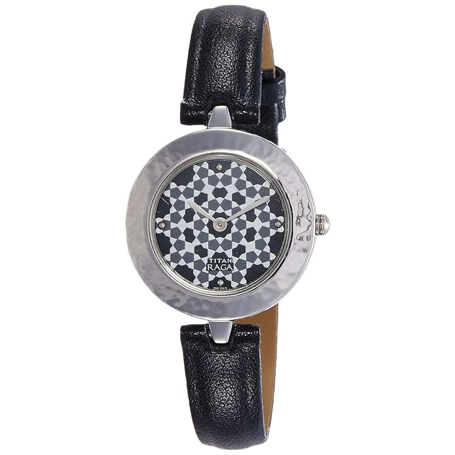 Titan Raga Women Watch Analog Multicolor Dial With Black Leather, 2529SL01