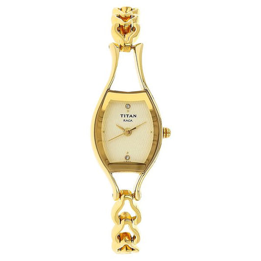 Titan, Women, Analog, Watch, Watchchampagne Dial, Metal Strap, 2331YM02