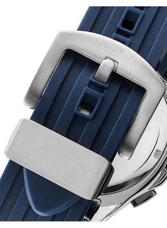 Beverly Hills Polo Club Men's Multifunction Watch with Dark Blue Dial and Blue Silicone Band, BP3211X.499