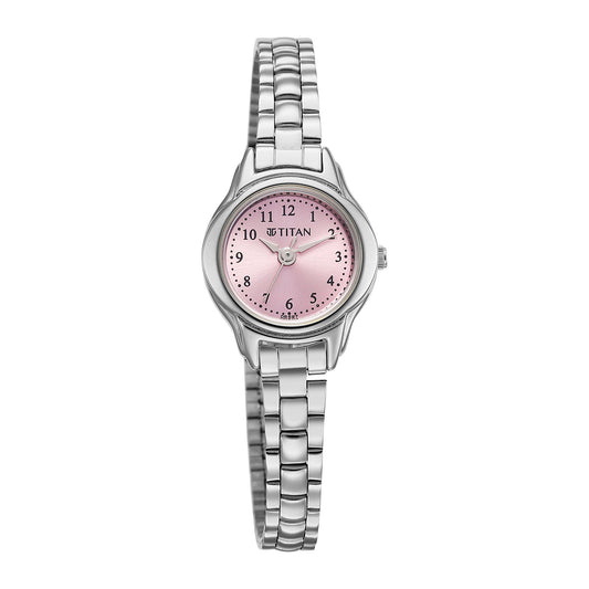 Titan, Women, Analog, Watch, Pink Dial, Stainless steel Strap, 2401SM04