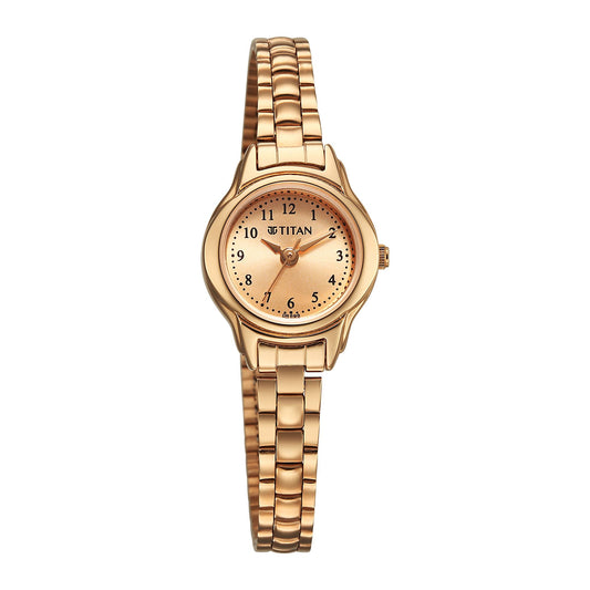 Titan, Women, Analog, Watch, Gold Dial, Stainless steel Strap, 2401WM01
