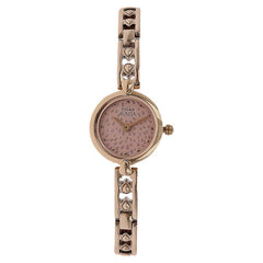 Titan Raga Essentials Women's Watch Analog Pink Dial Rose Gold Metal Band, 2444WM04