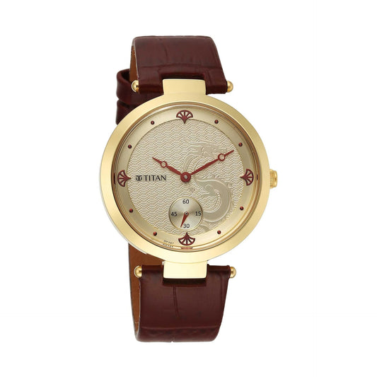 Titan, Men's, Analog Watch, with Leather Band, TI-2480YL01