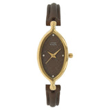 Titan Women's Watch Analog Brown Dial With Brown Leather Strap 