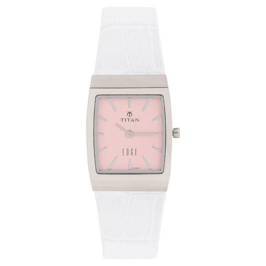 Titan, Women, Analog, Watch, Pink Dial, Leather Strap, 2514SL03