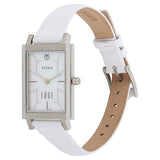 Titan Women's Watch Analog Mother of Pearl Dial With White Leather Strap, 2516SL01