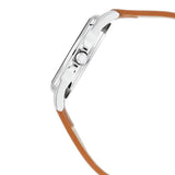 Titan Women's Watch Sparkle Collection Analog, Silver Dial Orange Leather Strap, 2565SL01