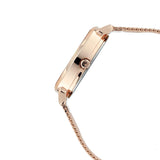 Titan Women's Watch Sparkle Collection Multifunction, Blue Dial Rose Gold Stainless Strap, 2569WM05