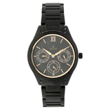 Titan Quartz  Women's Analog Watch Black Dial with Black Stainless Steel Strap, 2570NM01