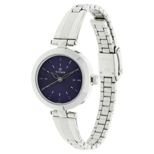 Titan, Men's, Analog Watch, Blue Dial, with Stainless Steel Band, TI-2574SM01