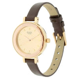 Titan Women's Watch Raga Collection Analog, Beige Dial Brown Leather Strap, 2575WL01