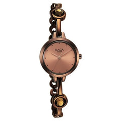 Titan Raga Viva Women's Watch Analog Rose Gold Dial With Brown Stainless Steel  Band , 2576QM01